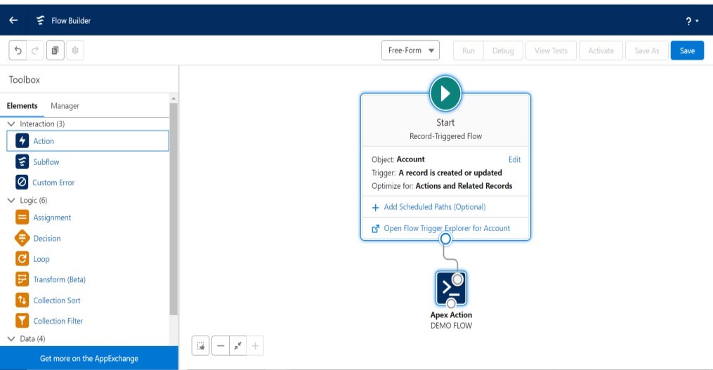 STEP -12 Save the flow and activate it as shown below.