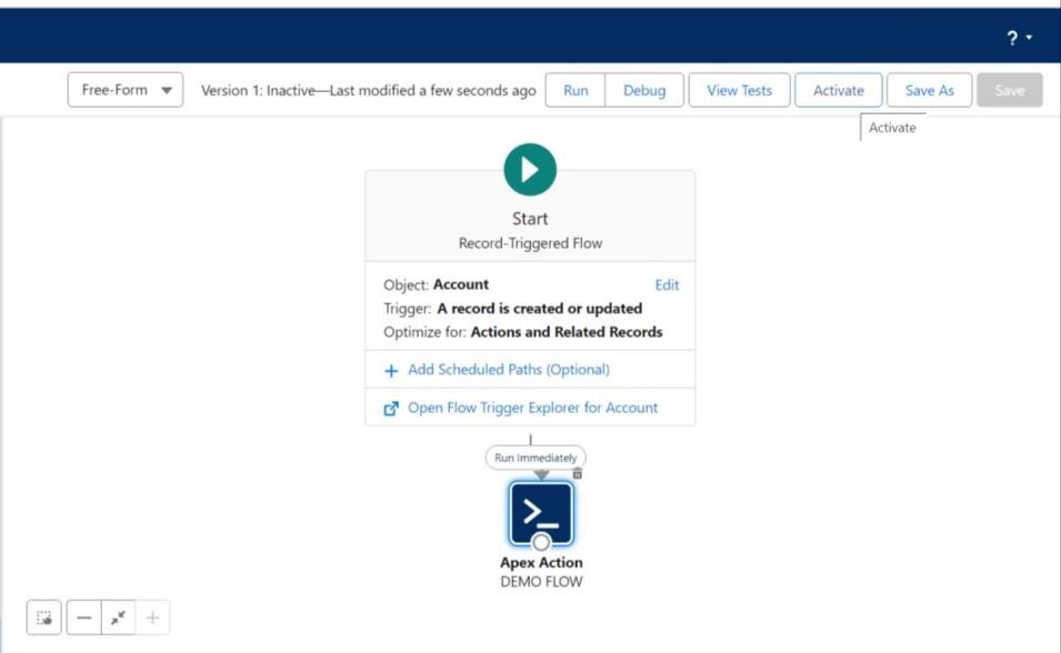 STEP-11 Now, connect an Apex Action element.
