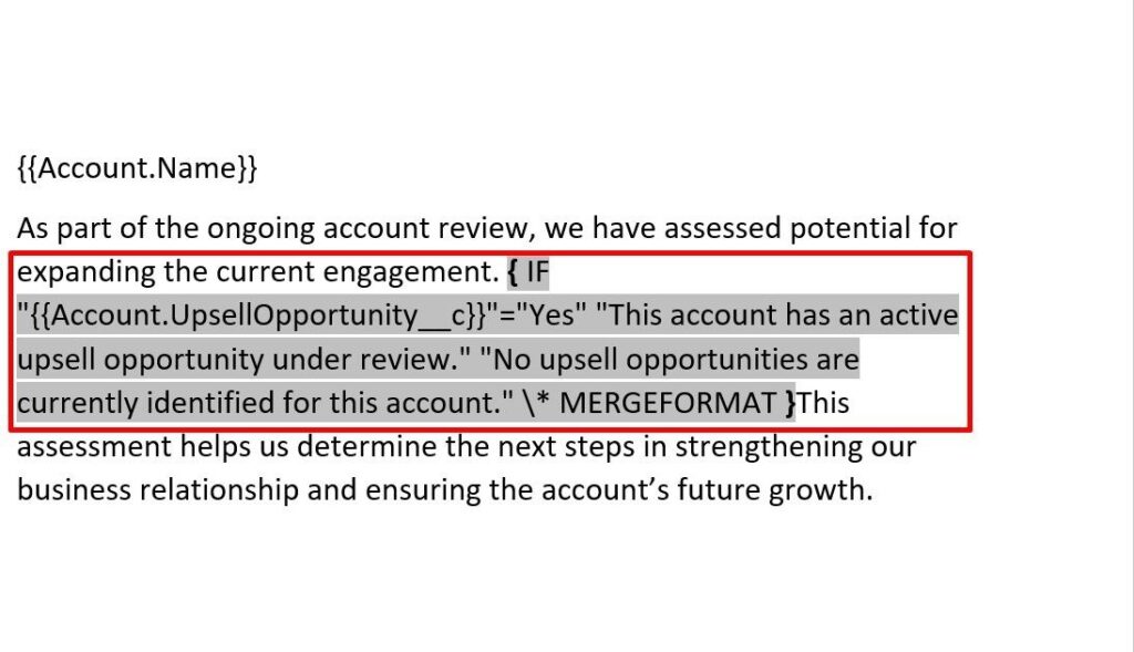 Enter your conditional statement logic. Example